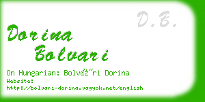 dorina bolvari business card